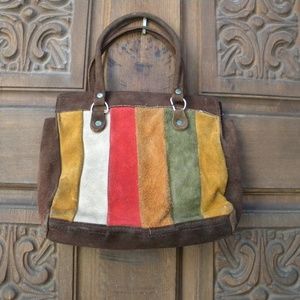 Vintage Bounty Striped Suede purse